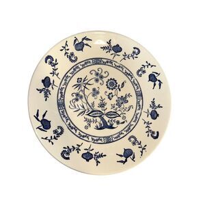 Vintage Scio Stoneware Blue Onion Dinner Plate 9-3/4"